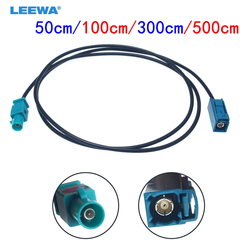 LEEWA Single Female Fakra To Female Fakra Antenna Extension Cable 50cm 1M 3M 5M For Car Stereo Head Unit With Optional Length