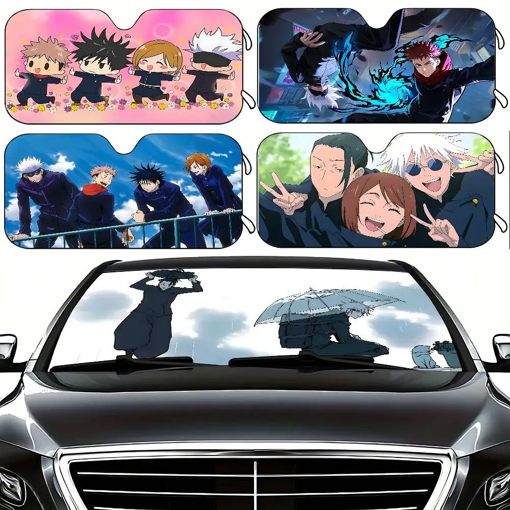 Anime J-Jujutsus-K-Kaisens Stylish And Trendy Windshield Sunshade, Car Windshield Cover Car Sunshade Curtain Car Sun Protection