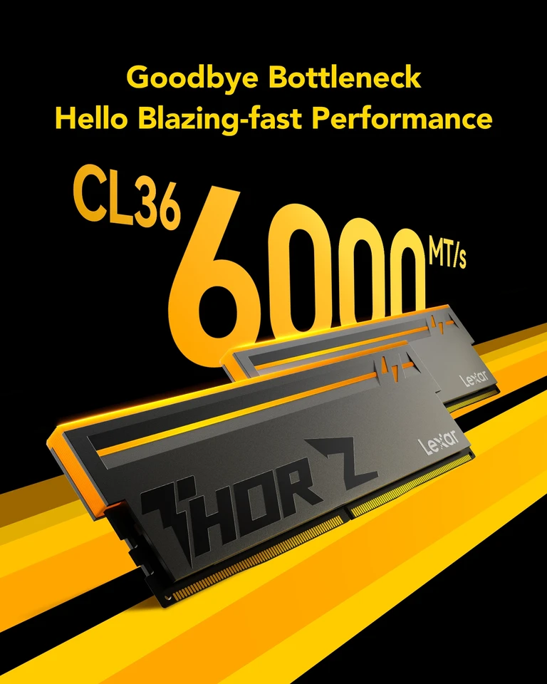 Lexar Thor Z Series RGB DDR5 RAM DDR5 32Go Kit (2x16Go) 6000 MHz