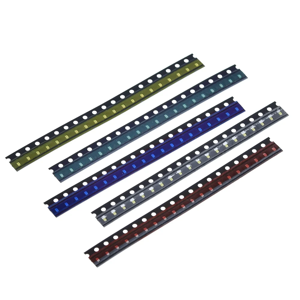 TZT 5 ألوان x20 قطعة = 100 قطعة SMD 0603 LED لتقوم بها بنفسك عدة السوبر مشرق الأحمر/الأخضر/الأزرق/الأصفر/الأبيض المياه واضح LED ضوء الثنائيات مجموعة #2