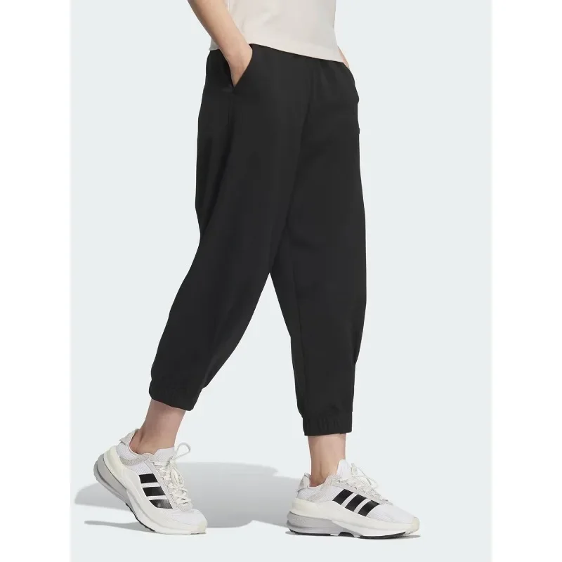 Adidas Dri Fit Adjustable Waist Track Cut Slant Pockets Travel Long TrousersJL6290