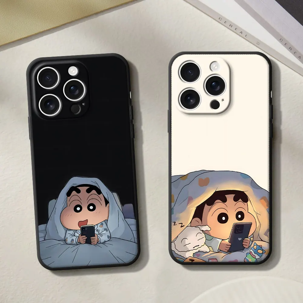 Black Soft Case For Xiaomi 17T 15T 14T 13T 10T Mi 11 Lite 5G NE 11T Pro Cover TPU Mobile Phone Coque Cartoon Crayon Shin Chan view 4