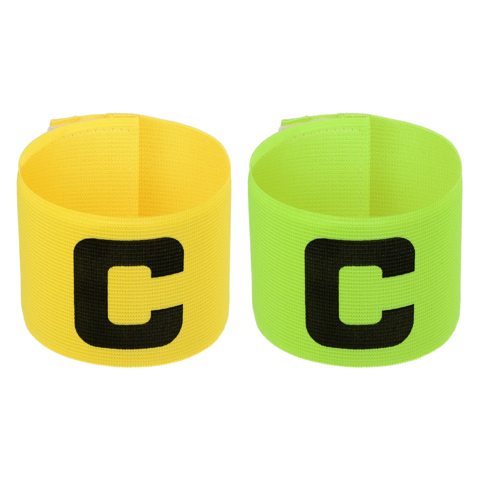 

Набор капитанской повязки 2 в 1, эластичный браслет для тренировок футбольной команды, желто-зеленая повязка капитана футбола, защитный значок на руку