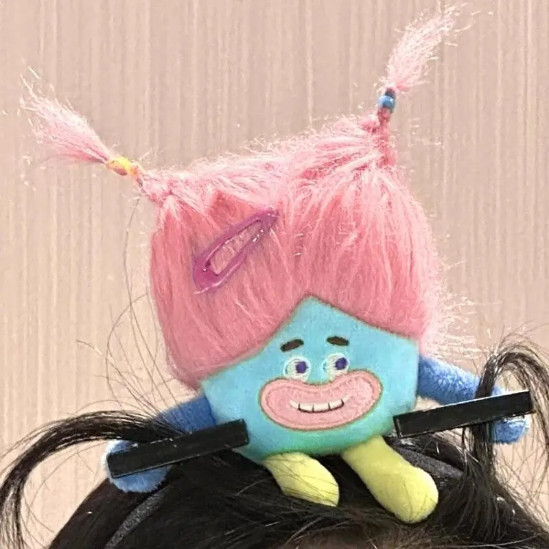 

39BC Stuffed Doll Hairband Women Spa Wash Face Makeup Skincare Headband for Photography Halloween Hairband