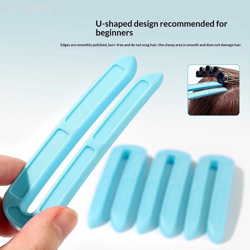 

12Pcs U-shaped Professional Perming Insulation Clip High Temperature Salon Hair Perming Barber Perm Hair Pad Curly Accessory