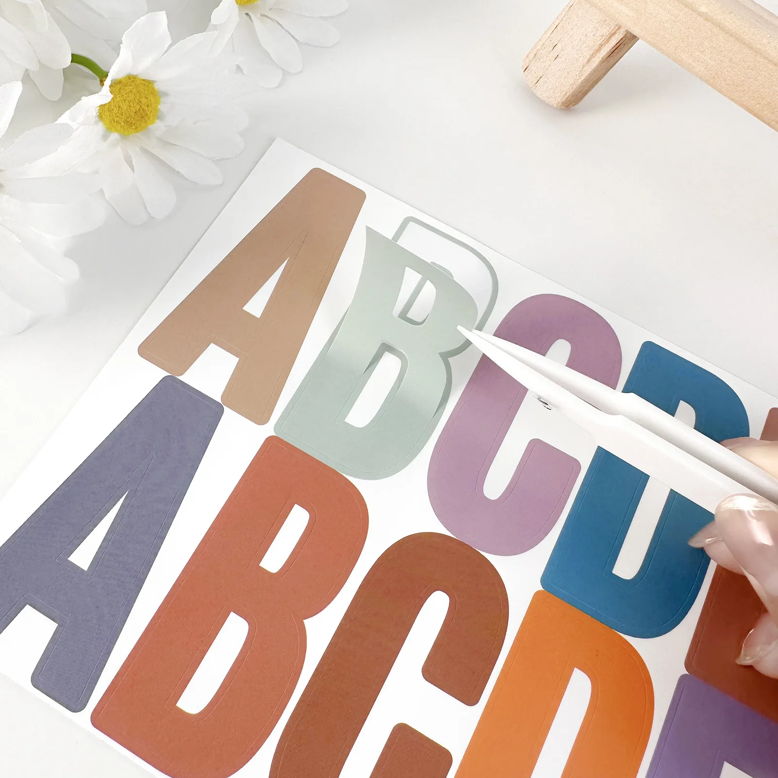 2.5 Inch Colorful Letter Stickers DIY Personalized Waterproof Stickers for Mailbox Walls Scrapbook Stationery