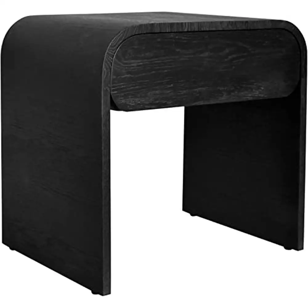 Modern Black Oak Nightstand 24