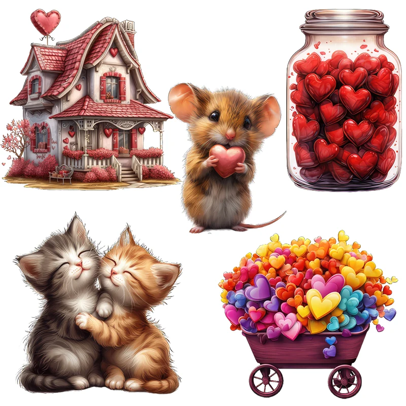 Three Ratels CF23 Vivid Love romantic cartoon stickers for home decoration Toilet decals Car stickers