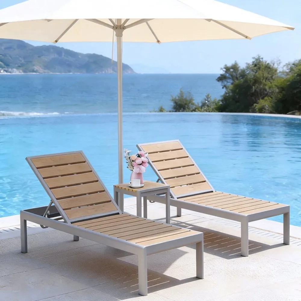Customized outdoor beach chair courtyard bed and breakfast swimming pool lounge chair hotel seaside beach waterproof sun