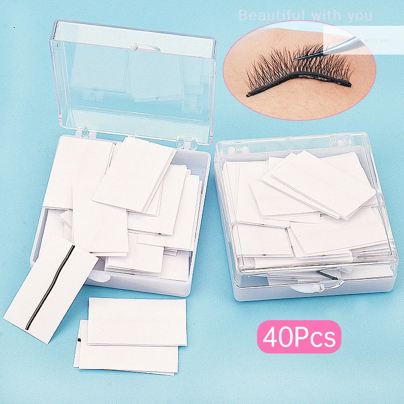 NewSelf-tira de pegamento para pestañas autoadhesiva, cinta impermeable para grupos de pestañas, reemplazo de almohadilla de pestañas autoadhesiva