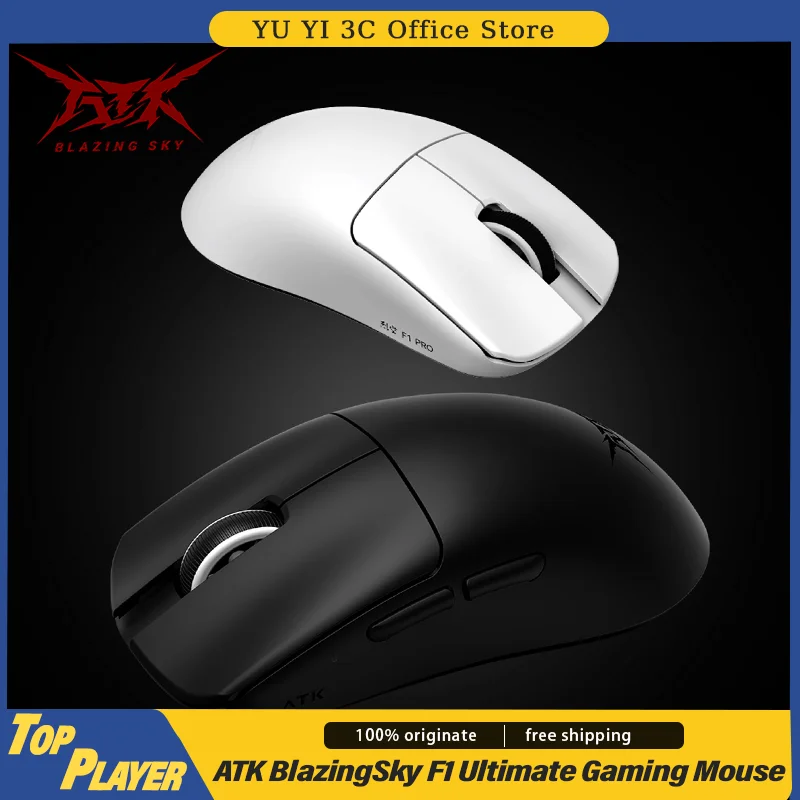 

ATK Blazing Sky F1 Ultimate Gaming Mouse 2.4g Wireless 38g Lightweight PAW3950Ultra Nordic52840 Master 8k Polling Rate Game Mice