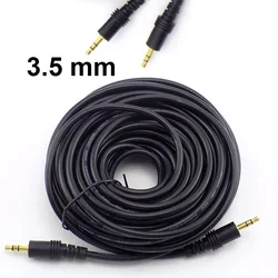 10M/15M/20M 3.5mm Male to Male Plug Audio Stereo Aux Extension Cable Jack Cord for TV Computer Laptop MP3/MP4