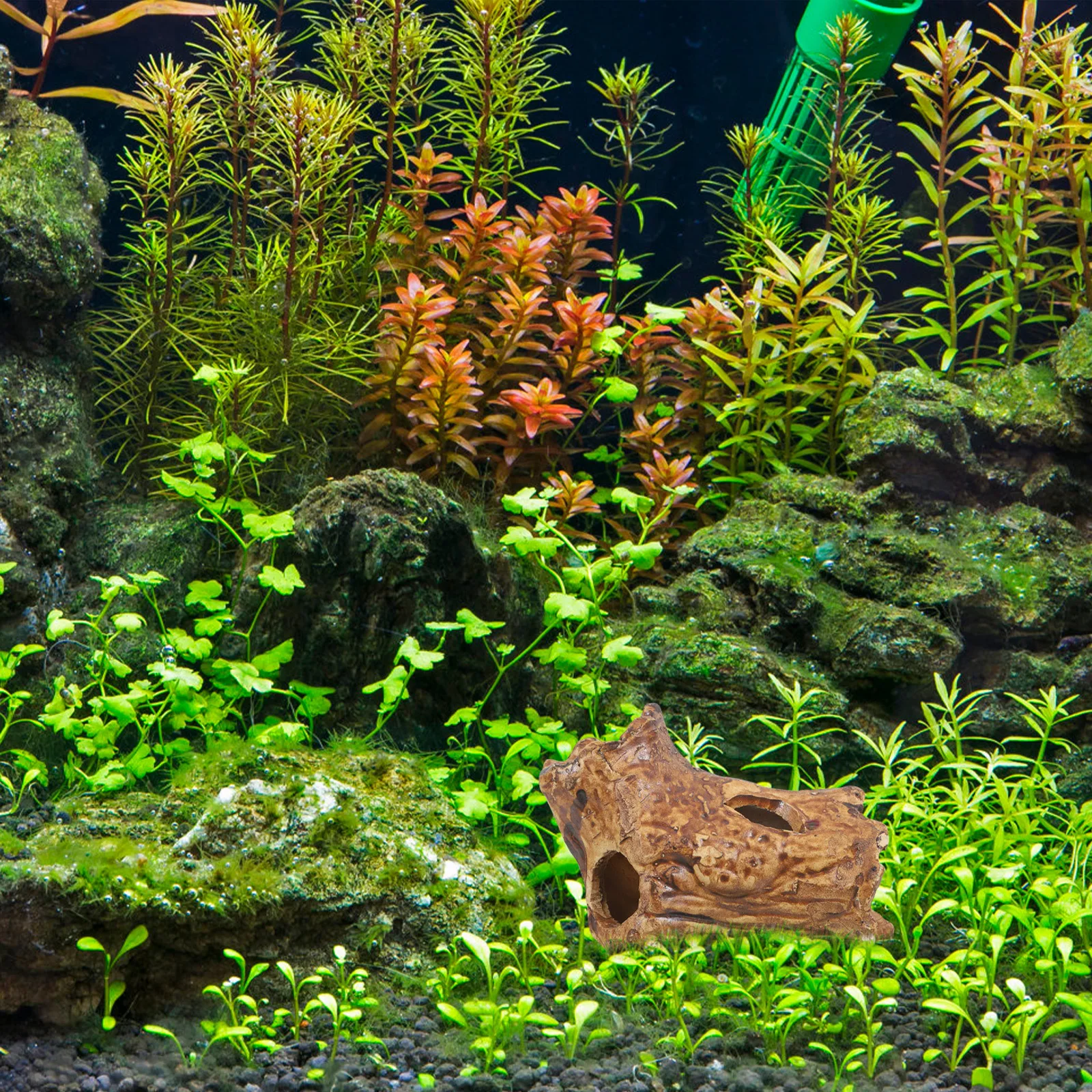 

Ceramic Aquarium Hideout For Betta Shrimp Breeding Fish Tank Cave Reptile Safe Smooth Easy Clean Natural Rock-Like Fish