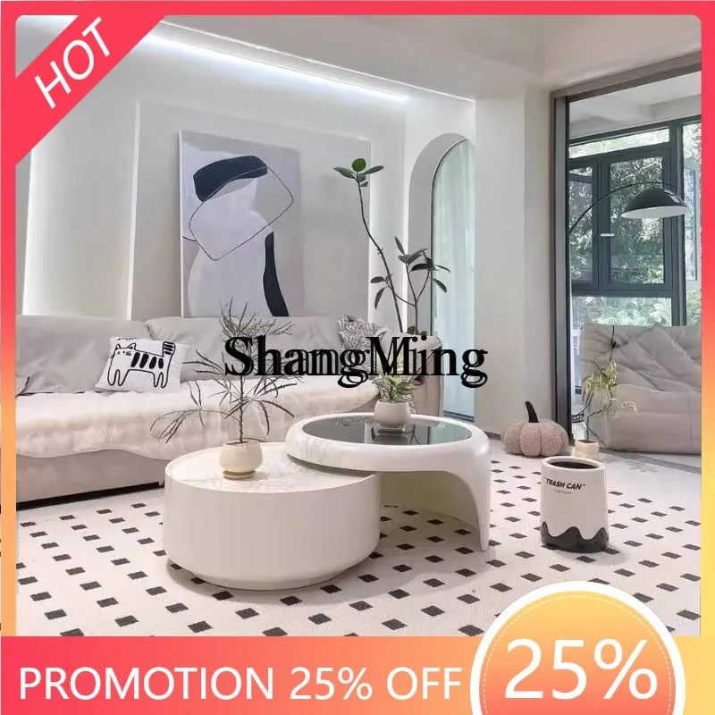 

ZYY premium cream style coffee table living room household small apartment light luxury high-end storage coffee table