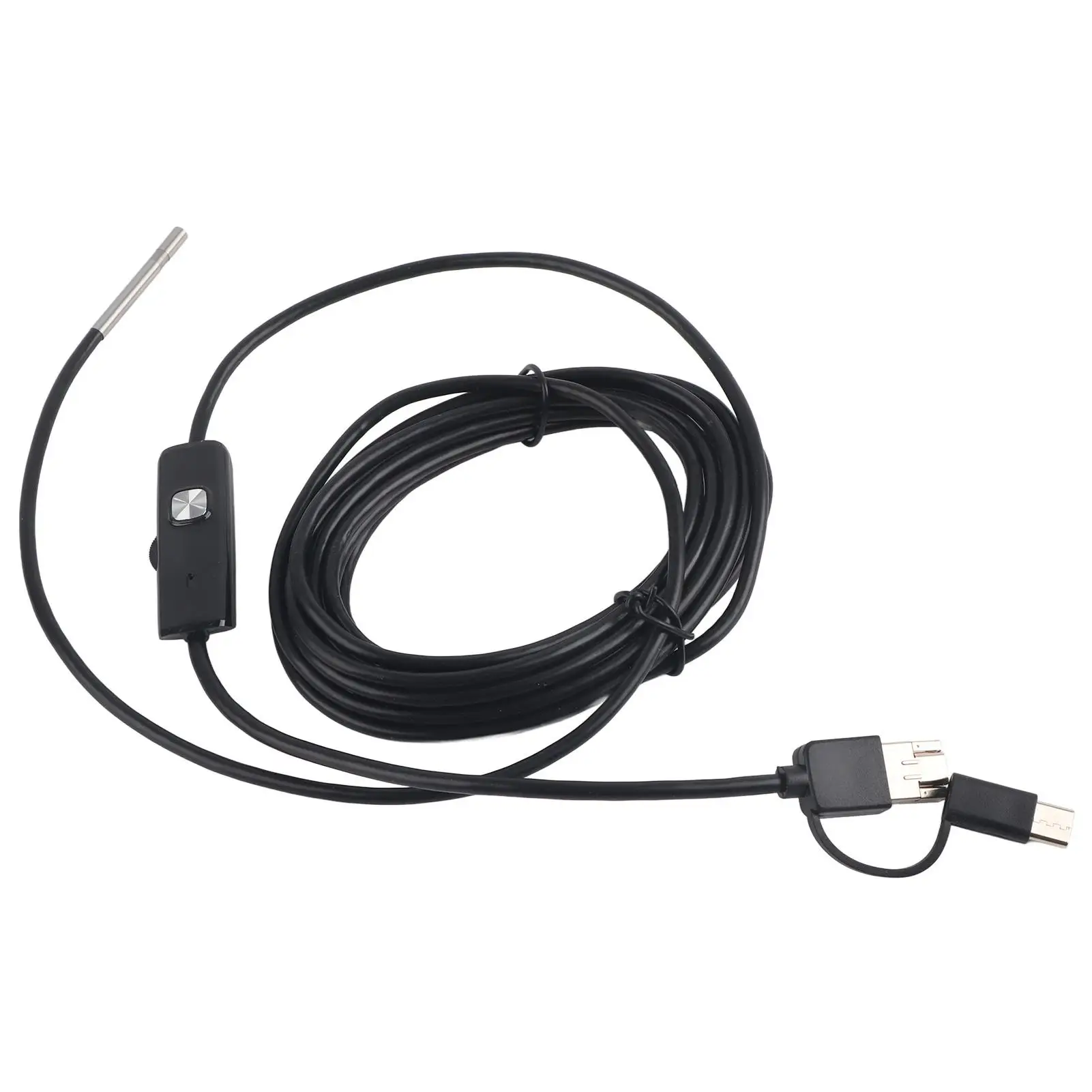 

Водонепроницаемый эндоскоп высокого разрешения 3 в 1 USB для мобильного телефона типа C с объективом 3,9 мм для осмотра кабеля 5 м