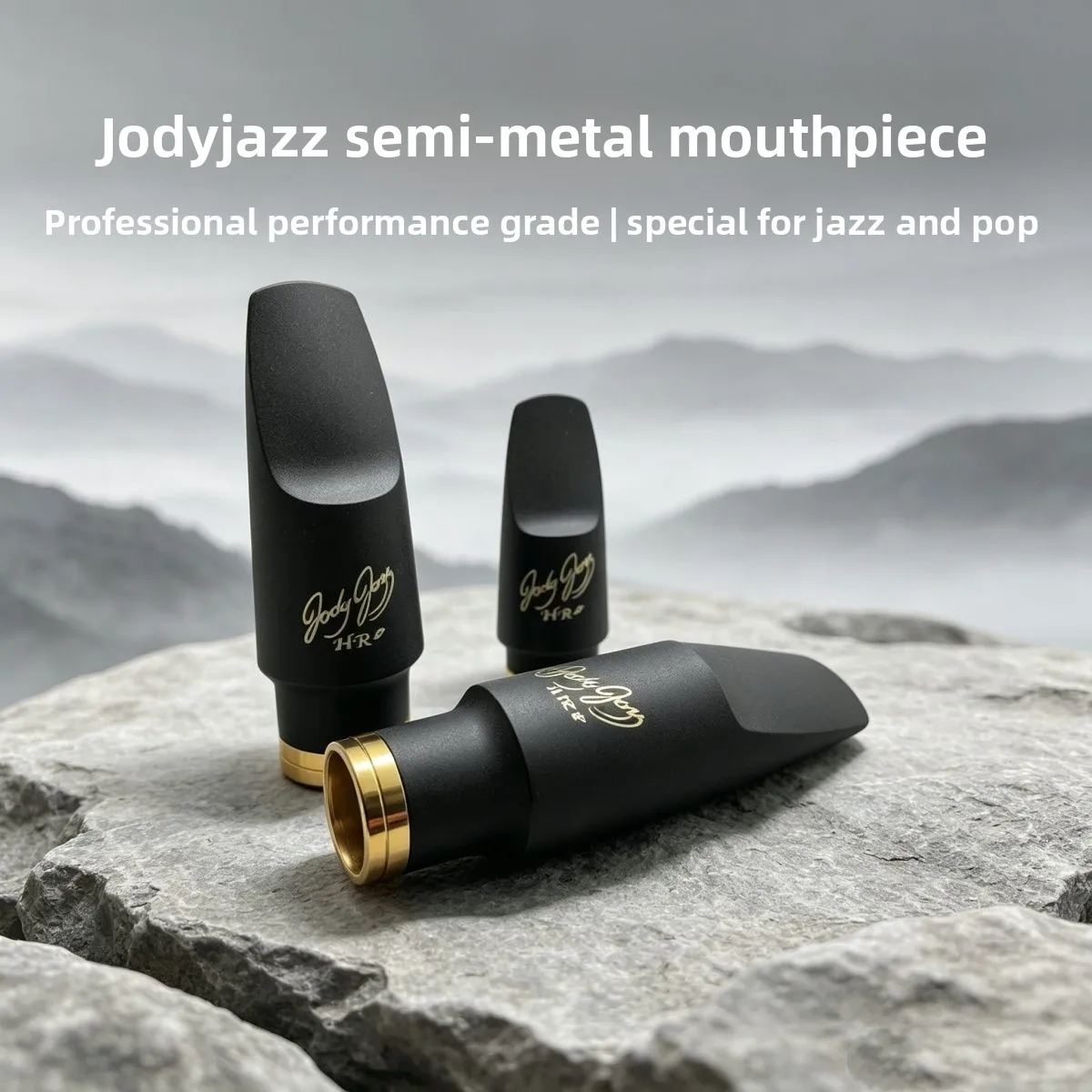 HR Original Alto Saxophone Hard Rubber Mouthpiece New Reed Tenor Soprano Pop with Metal Ring 5/6/7/8