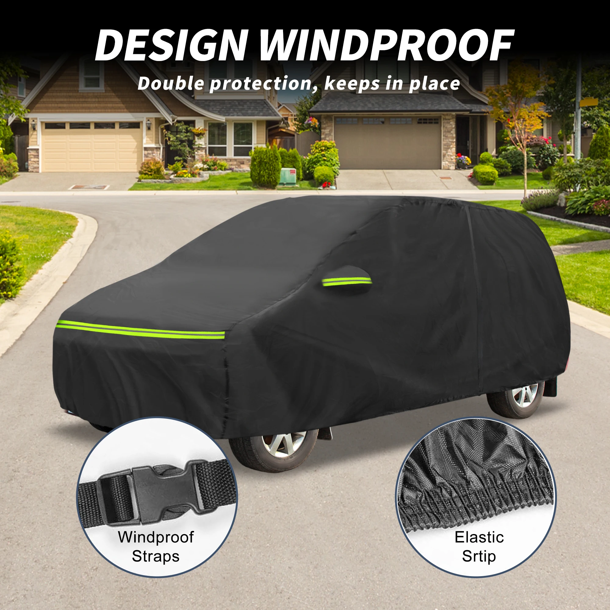 

Uxcell 210D-PU Car Cover For Mercedes-Benz V-Klasse II 2014-2021 Protection From Wind Rain With Storage Bag And Zipper