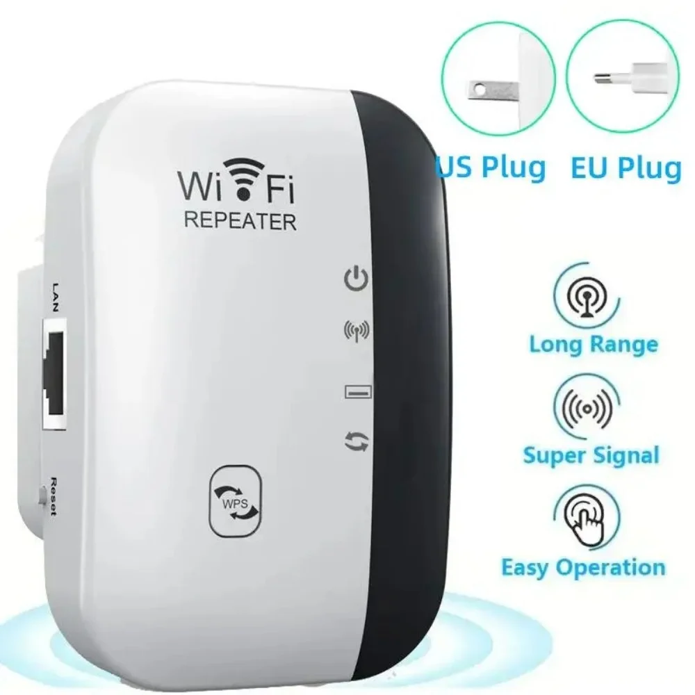 

Wireless Wifi Extender Signal Booster Small Steamed Bun Network Repeater Ap Broadband Home Router Signal Amplification Extension