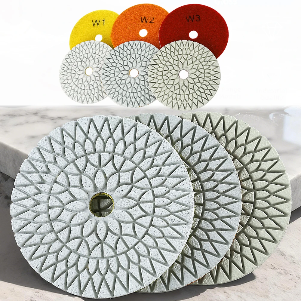 1pc Three-Step Water Grinding Pads For Marble Granite Concrete Floors Polishing Abrasive Tools Accessories