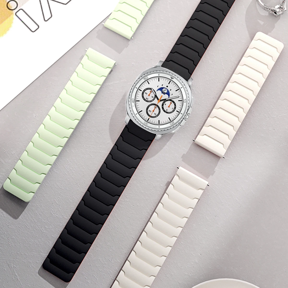 Magnetisches Silikonarmband für Samsung Galaxy Watch Ultra 2025 47mm Armband für Galaxy 8 40mm 44mm/8 Classic 46mm Sportarmband – Detail 2