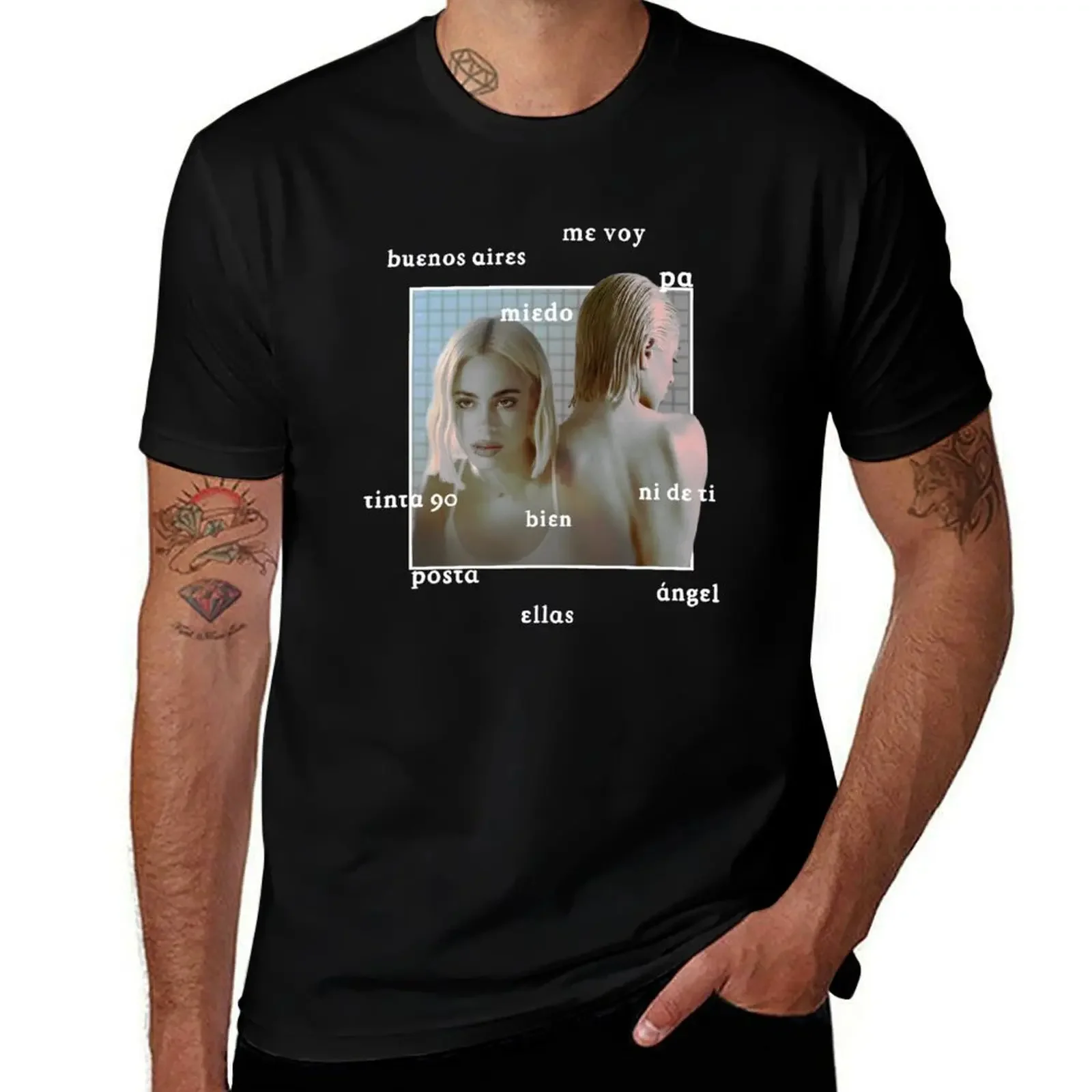 tini - un mechón de pelo (album tracks) T-Shirt man t shirt Blouse korean fashion men t shirt