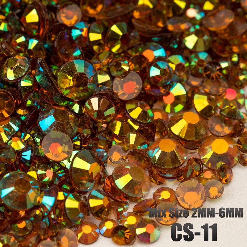VDD 30/100g Gemischte Größen 2-6mm Harz-Strass-Kristall-Flachsteine aus Kunststoff Großhandel DIY Nagelzubehör Kunsthandwerk Dekoration – Detail 15
