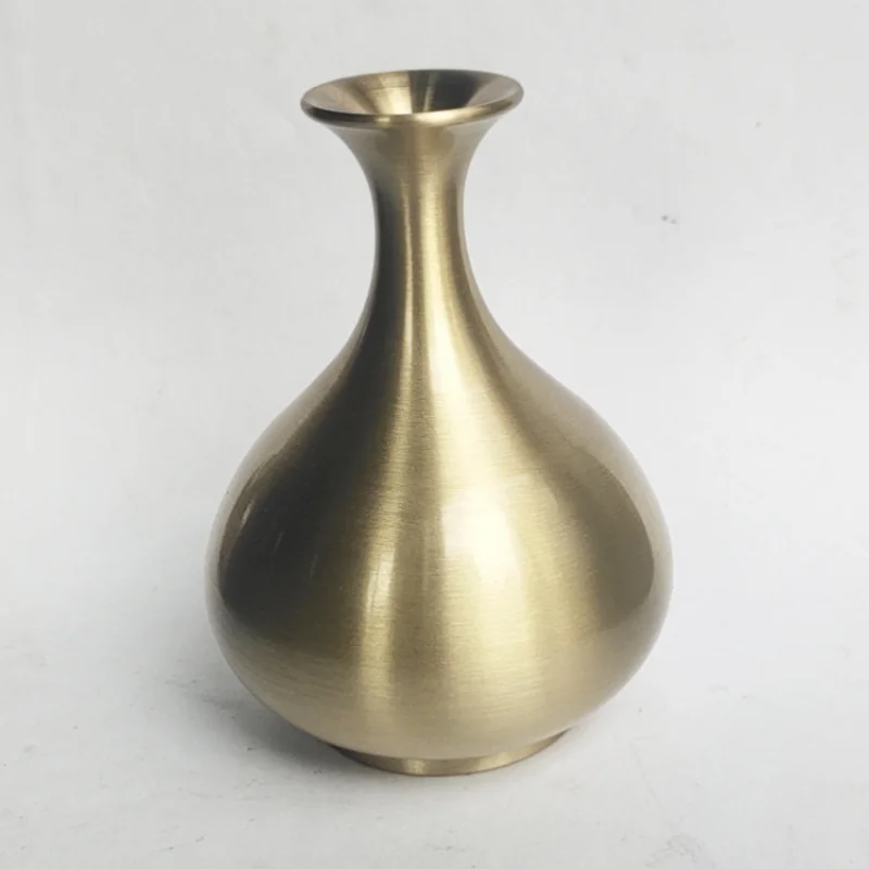 

Creative Mini Brass Ornament for Living Room Arrangement Vase Flower Arranger Study Metal Home Decor