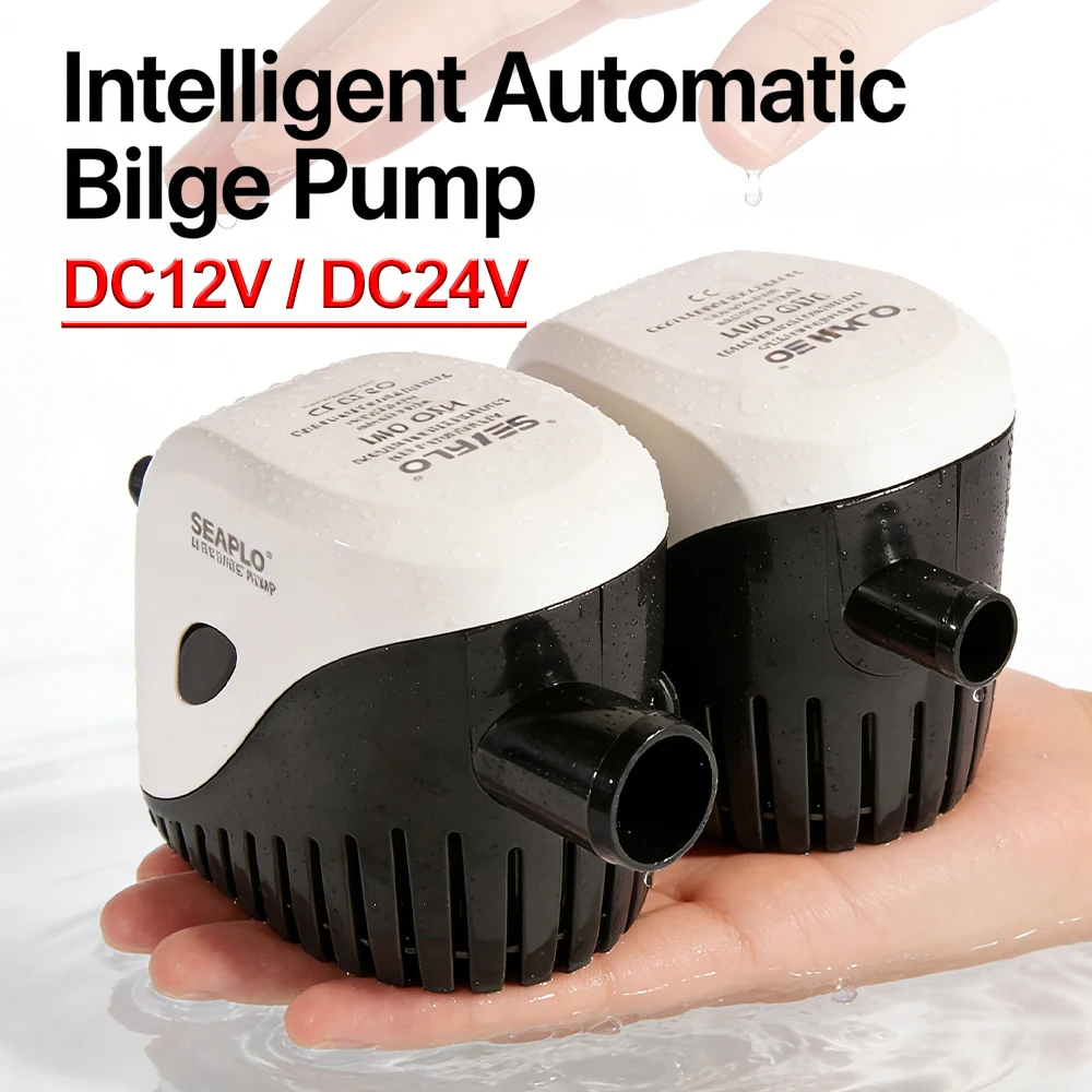 

DC12V/24V Automatic Submersible Pump,Multi-functional Bilge Pump for Yacht Drainage, Fish Tank Water Change, Etc.Water Pump