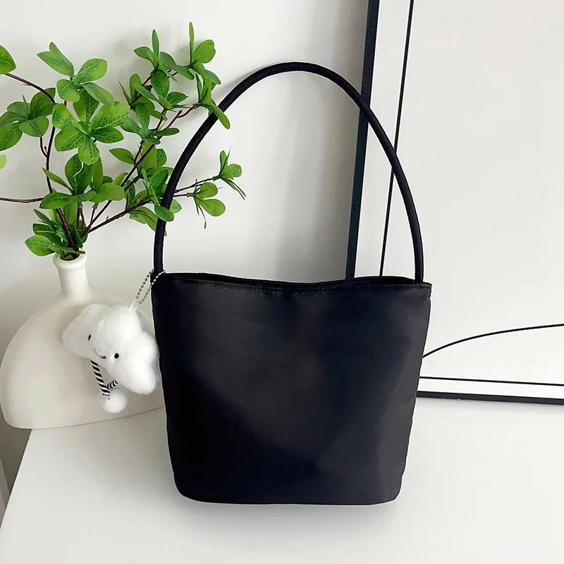 

Korean Niche Design Handbag - Nylon Bucket Bag for The Armpit - Gift Bag - - Birthday Gift Bag - Lettered Women's Bag