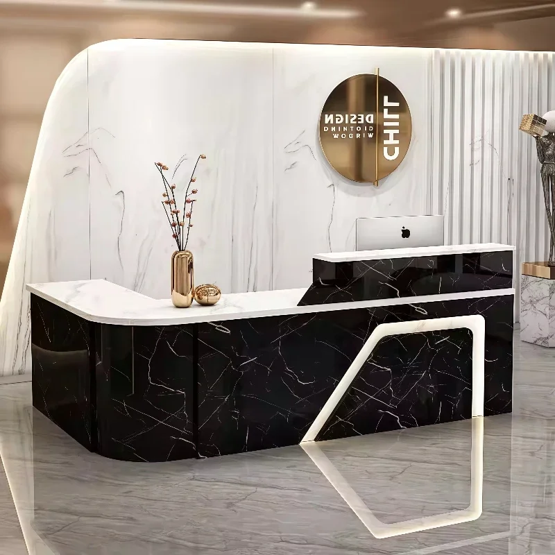

Store Counter Reception Salon Beauty Desk Professional Convenient Hall Office Reception Corner Church Pulpit Office Furniture
