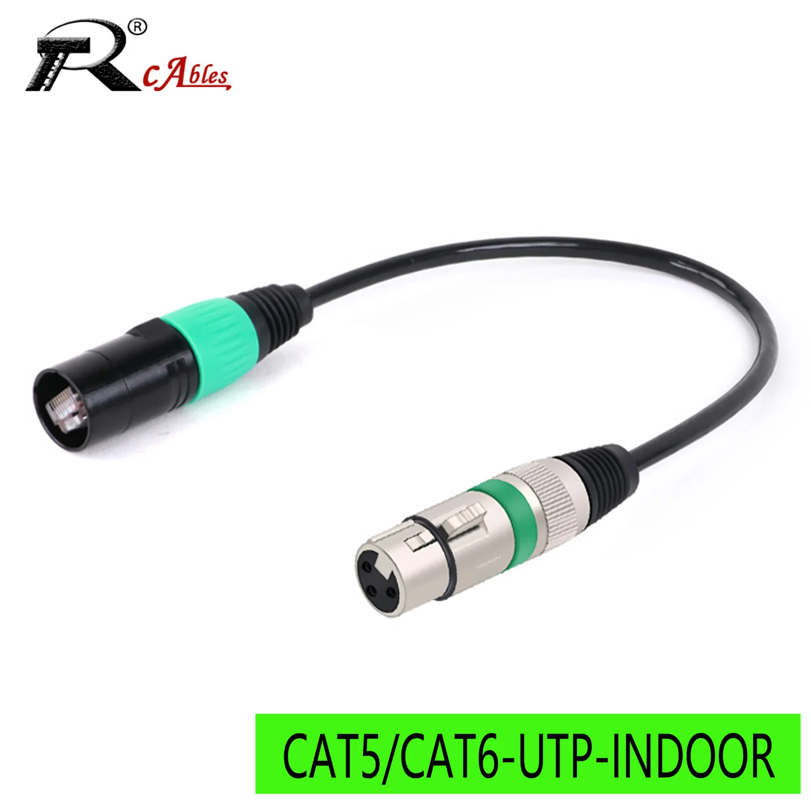 

1PC DMX Cable Adapter RJ45 Male to XLR 3 Pin Female Cable DMX-CON Controller Series For LED RGB Strips-CAT5/CAT6 UTP Cable