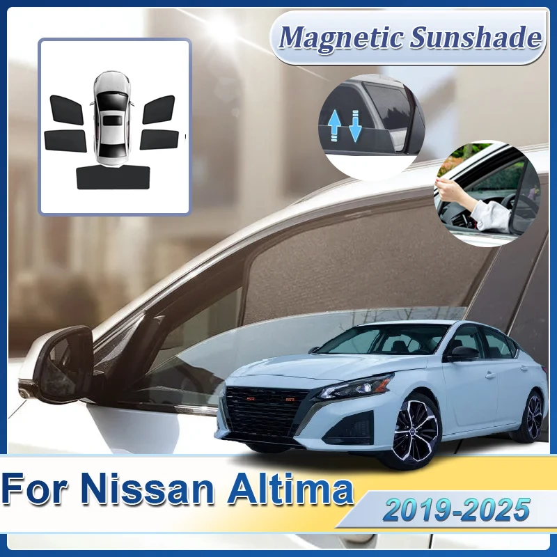 

Солнцезащитный козырек для лобового стекла автомобиля для Nissan Altima, аксессуары L34 2019 ~ 2024 2025, магнитные солнцезащитные козырьки, сетка, автозапчасти, анти-УФ