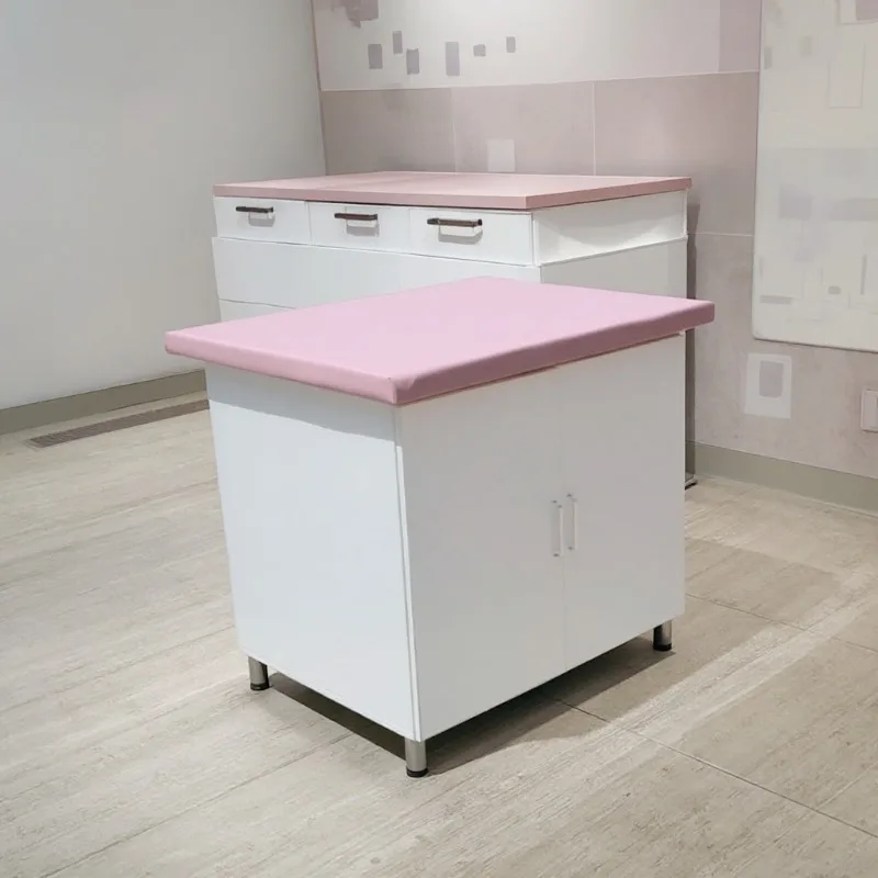 

Full set of baby touch massage table material Maternal and infant swimming pool equipment - wood and leather tabletop