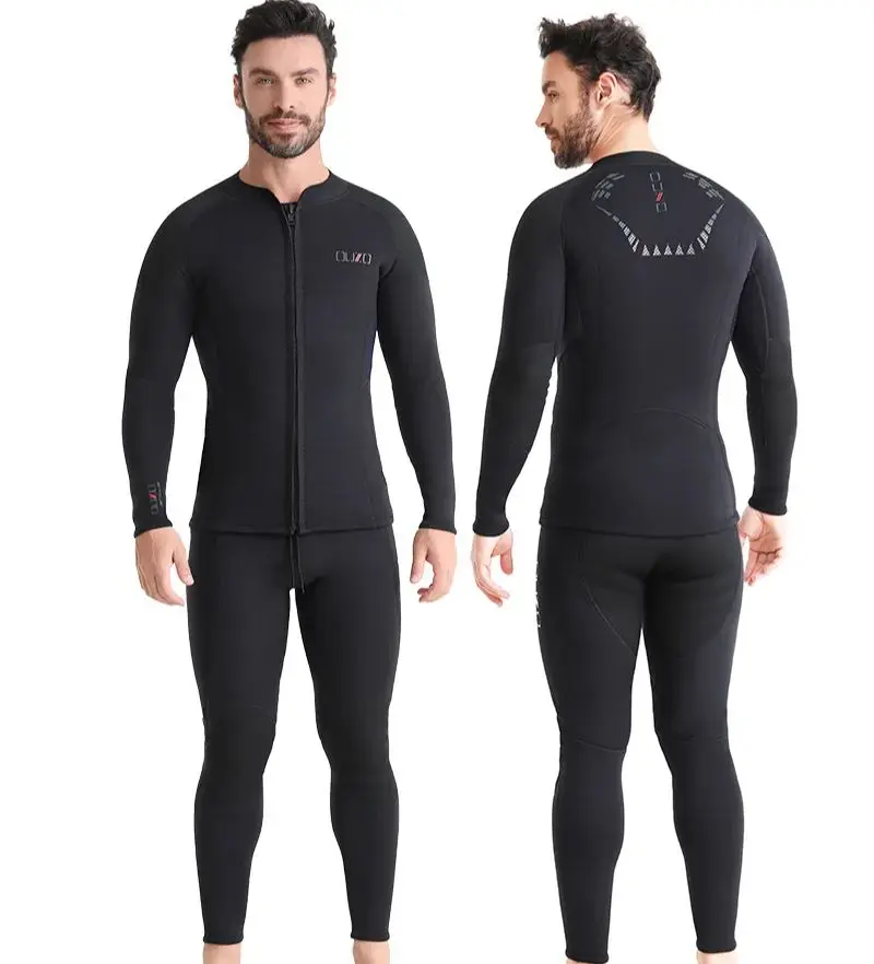 OUZO 3mm Super Elastic Long-Sleeved Wetsuit Male Thickened Warm Free Snorkeling Fishing And Hunting Surf Clothing