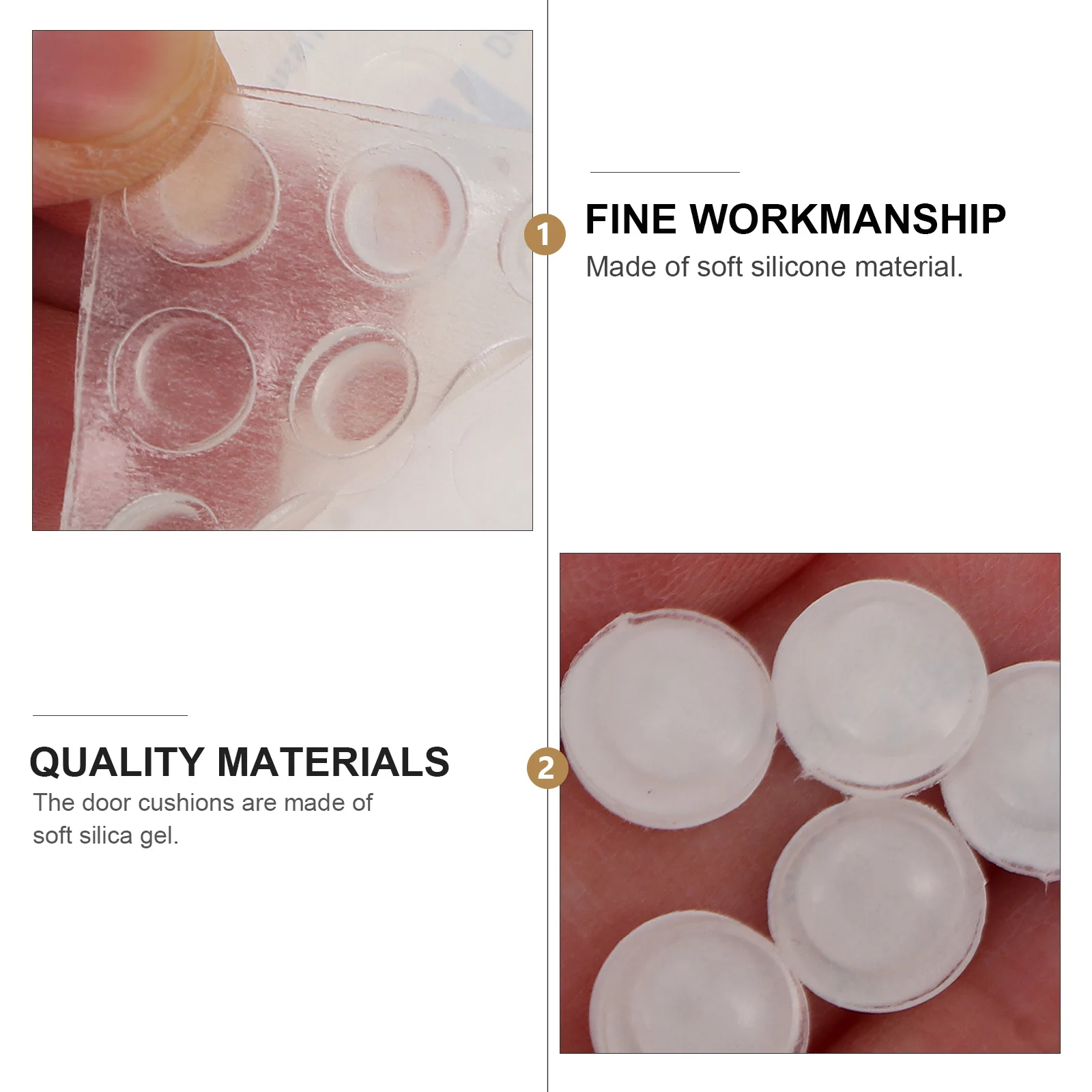 1 مجموعة طويلة الأمد سيليكون وسائد الباب امتصاص الصدمات خزانة منصات الأشياء الصغيرة حماية وسائد الباب منصات الخزانة #2