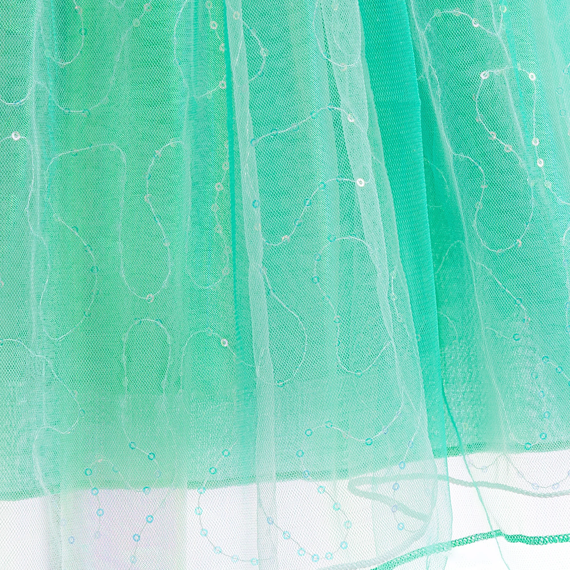 Kleines Meerjungfrau Ariel Geburtstagskleid für Mädchen, Karneval Cosplay Halloween Kostüm, Party Prinzessinnenkleid, Mädchen Tüll Meerjungfrauen Kinderkleidung – Detail 7