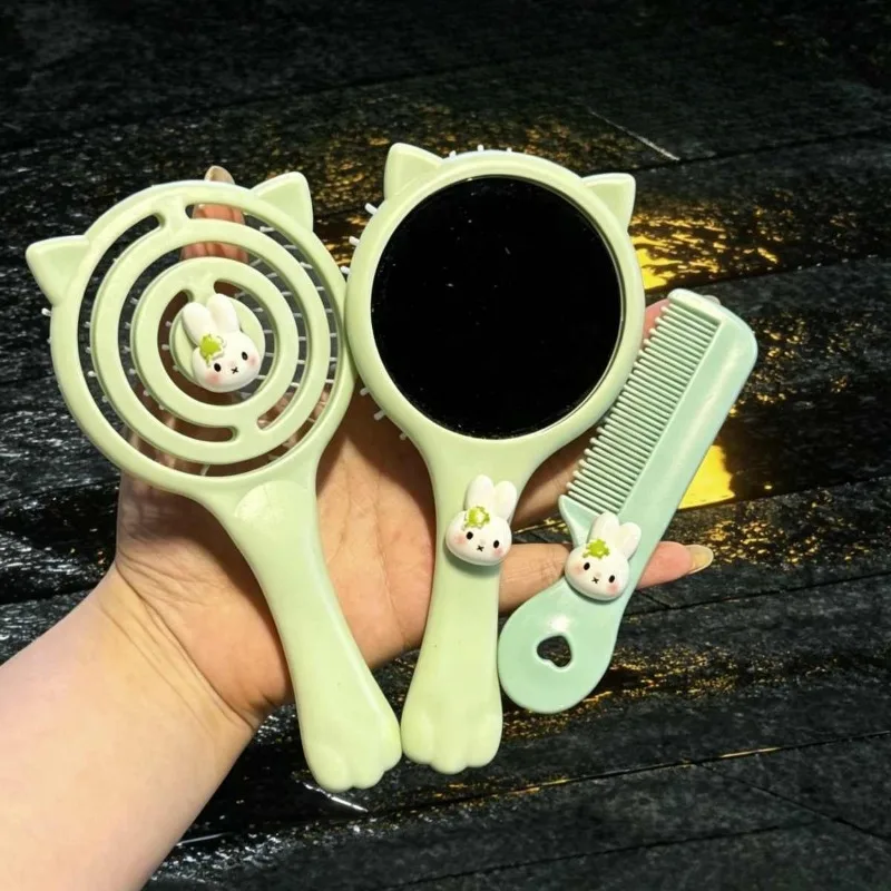 Cartoon Kawaii New Portable Crescent Comb Daily Nursing Dense Teeth Massage Air Sac Small and Convenient Simple Advanced Miffy