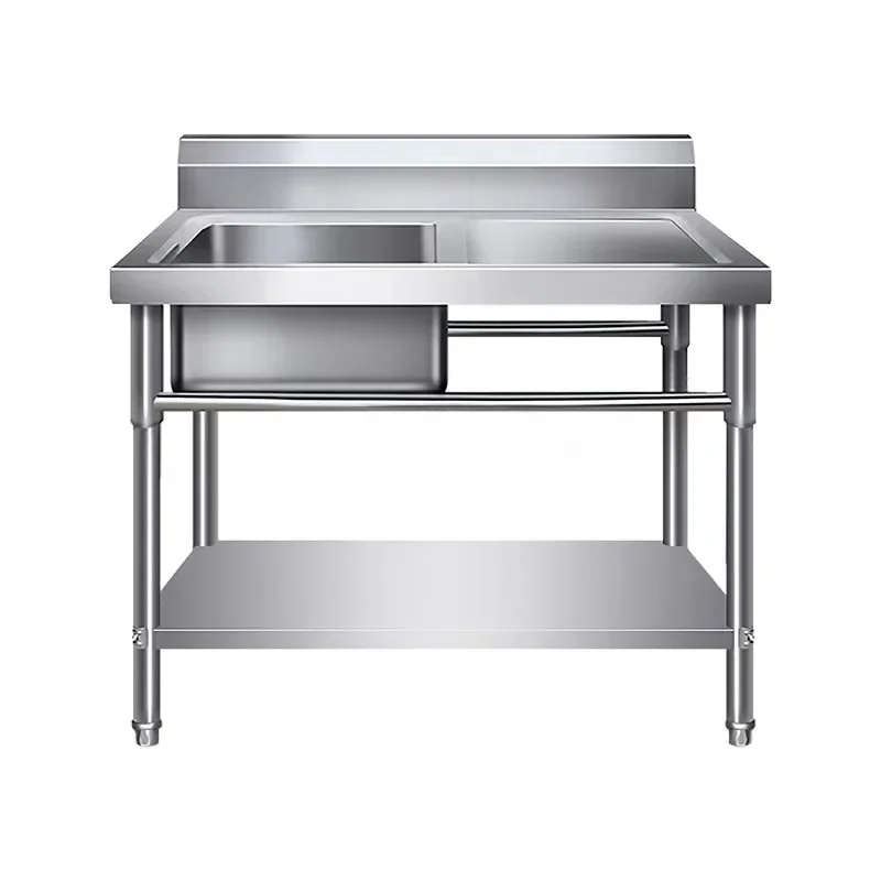 Stainless Steel Sink Table Commercial Kitchen Sink 304 Stainless Steel Double Bowl Sink Washing