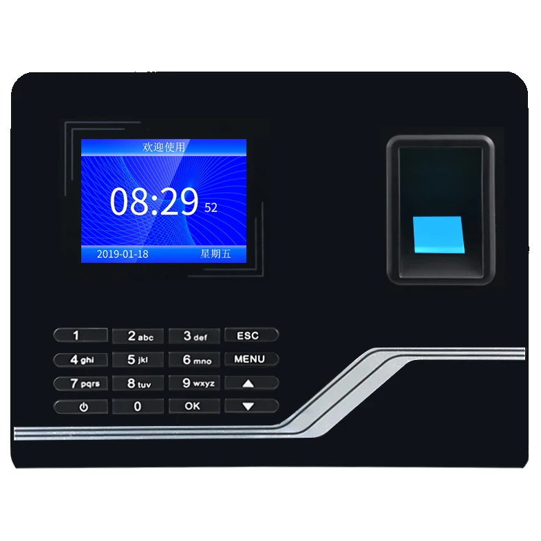 

July005 Smart TCP IP Fingerprint Time Clock Machine With HD Screen for Employee Attendance Tracking