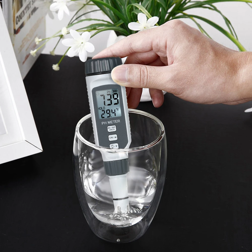 Digital PH Meter High Precision Temperature Water Quality Tester IP65 Waterproof Portable Digital Acidity Meter Test Pen