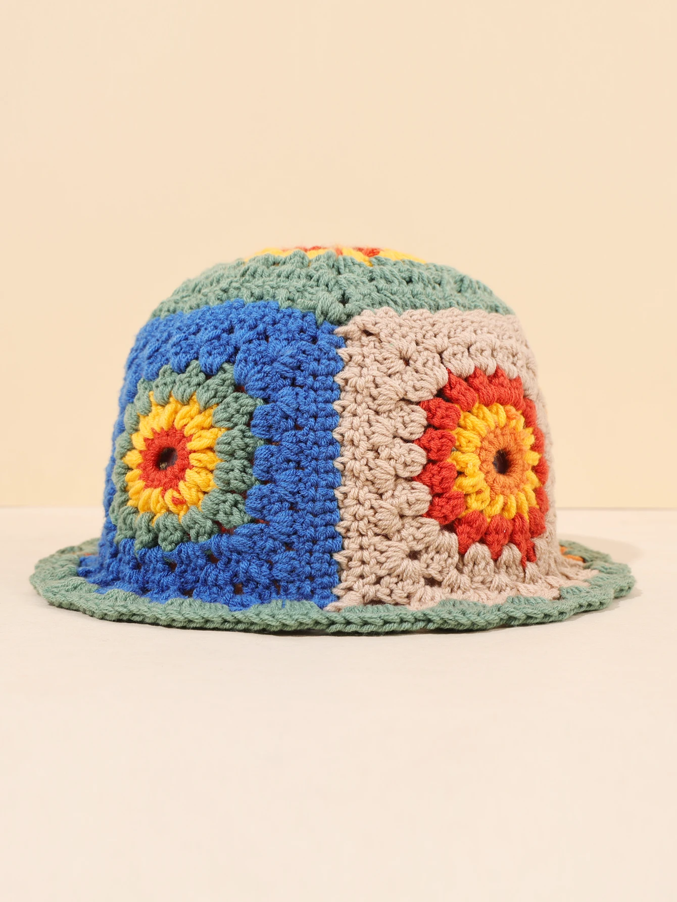 1PCAالخريف/الشتاء الدافئة الجوف اليدوية محبوك قبعة المرأة صياد قبعة خليط النمط الوطني محبوك حوض قبعة #4