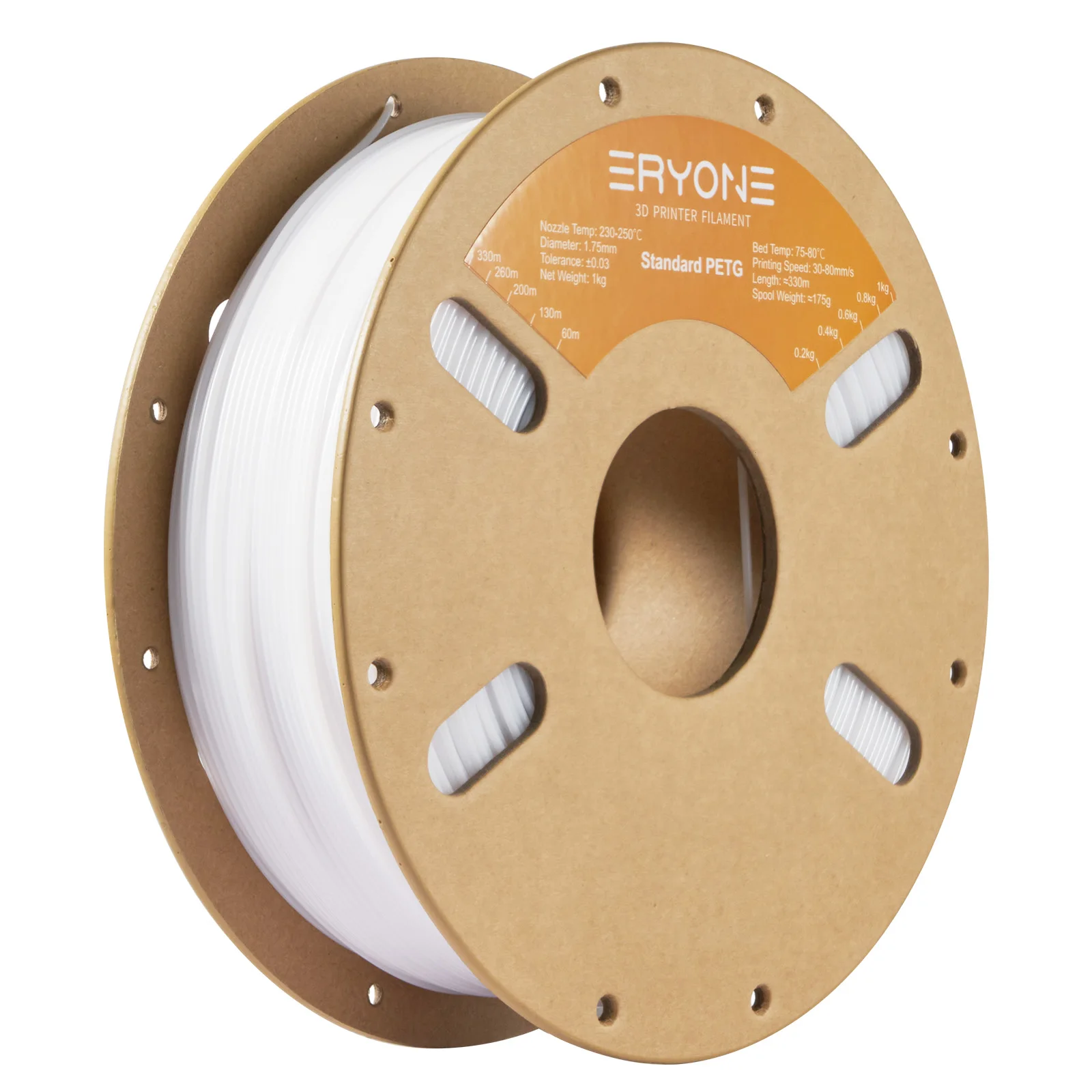 ERYONE 10KG Standard PETG Filament 1,75mm für 3D-Druck, Mehrfarbig Erhältlich, PETG-Filament, 3D-Filament Großhandel, 1KG/Spule – Detail 24