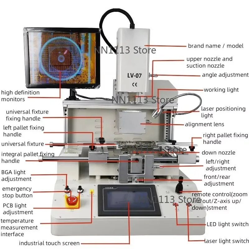 best selling cheap desoldering ic chip machine with optical alignment