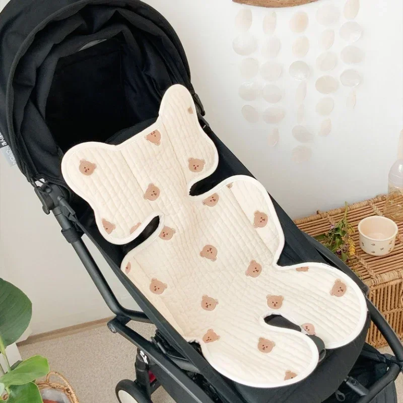 Respirável Macio Algodão Bebê Stroller Liner, Recém-nascido Almofada do assento de carro, Infantil Pushchair Colchão Mat, Kid Pram Acessórios