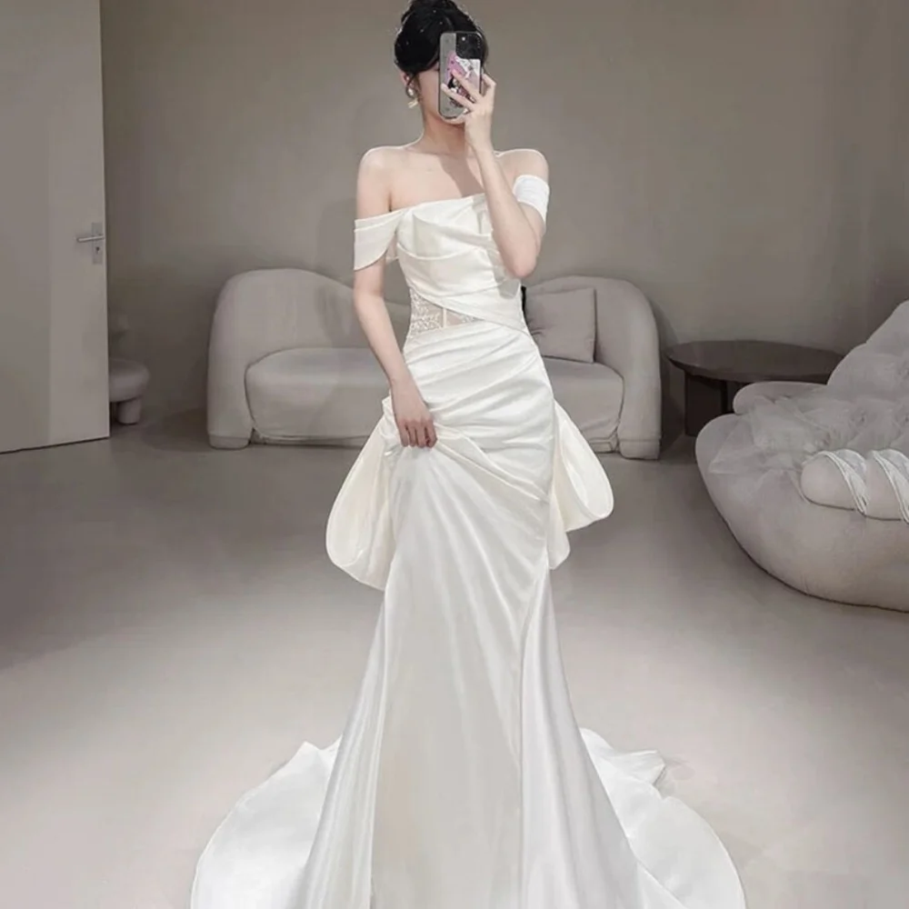 Elegante Maßgeschneiderte Liebsten Prom Kleider Off Schulter Party Kleider Meerjungfrau Spitze Abendkleid Neue Vestido De Novia