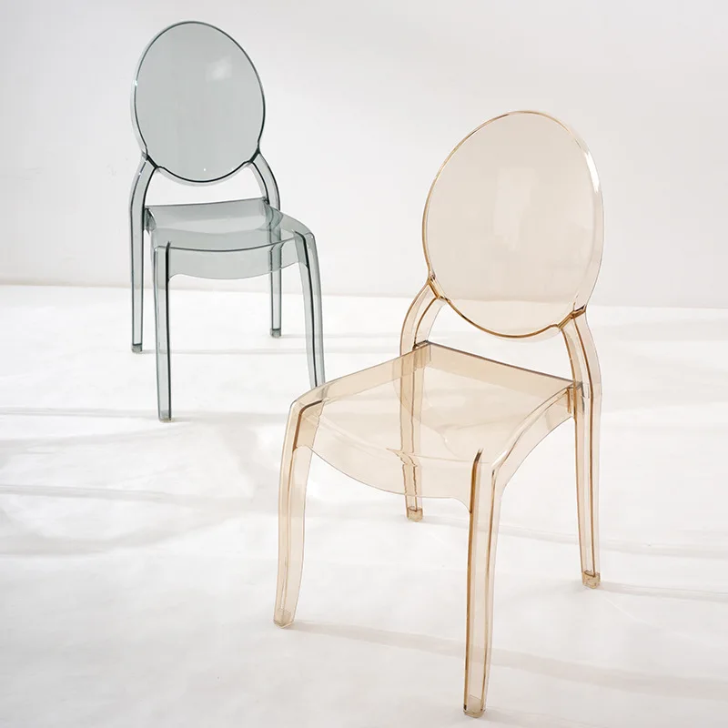 European Acrylic Chair Modern Minimalist Dining Chair Plastic Transparent Crystal Chair Cosmetic