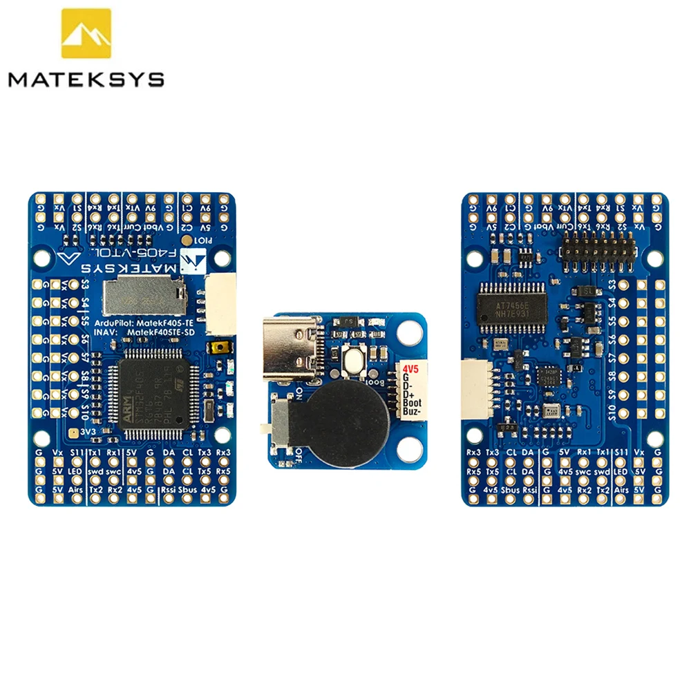 

MATEK F405-VTOL Flight Control ArduPilot/INAV Vertical Takeoff Fixed Wing Barometer OSD Black Box