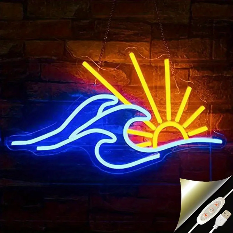 

Sunset Sunrise Neon Signs, Bedroom Room Bar Office Wedding Birthday Christmas Party Decoration LED Neon, Dimmable