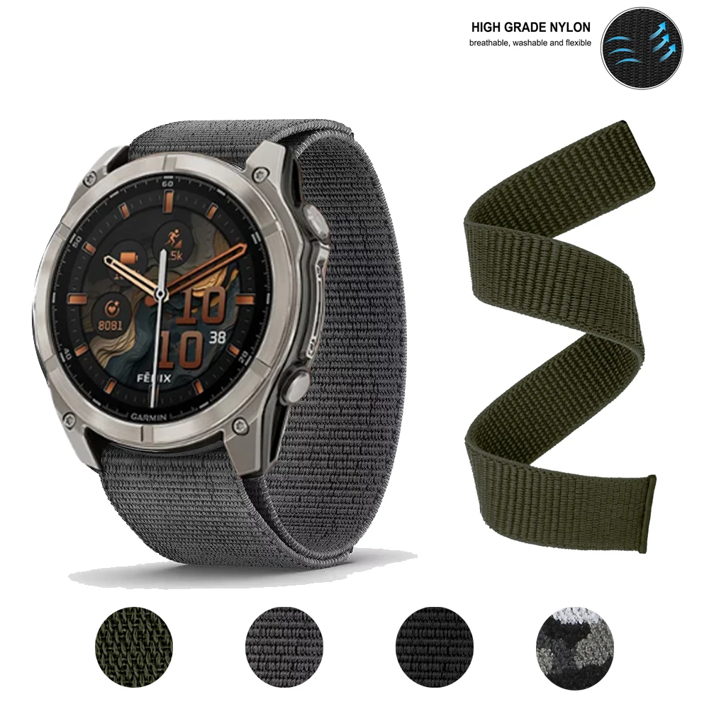 حزام رياضي لـ Garmin Fenxi E 8 7 سريع التركيب للرجال والنساء متوافق مع Garmin Enduro Fenix 7X 6X 5X 22 26mm ماجيك مشبك الفرقة #1