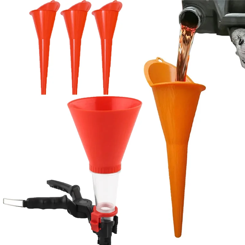 

Car Long Stem Funnel High Quality Plastic Anti-splash Gasoline Oil Fuel Refueling Filling Tools Motorcycle Auto Accessories